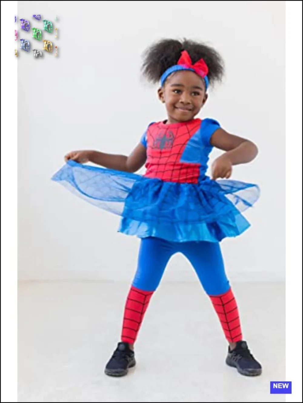 Marvel Spider-Man Girls Tutu Dress and Leggings Set Toddler Little Kid Costume